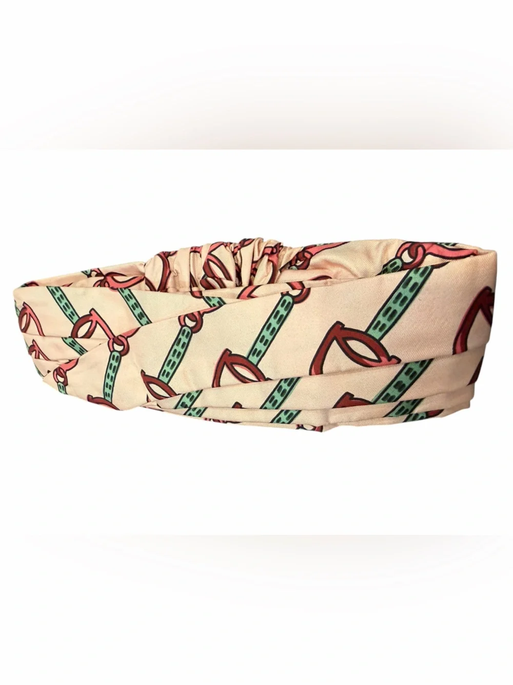 Gucci Pink Printed Silk Headband